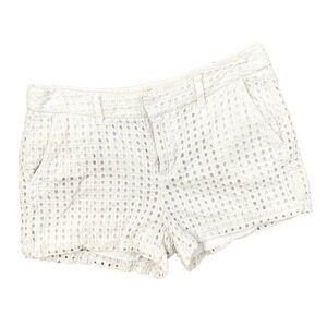 Vintage GAP 3" City Shorts Size 6 Eyelet White Lined Pockets‎ Coastal Summer